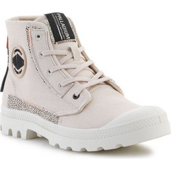 Palladium Pampa Underlayer Γυναικεία Αρβυλάκια Εκρού με Χοντρό Χαμηλό Τακούνι 99183-297-M