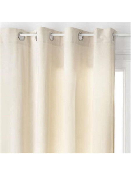 Plastona Κουρτίνα Παραθύρου με Τρουκς 140x260 07.146202A Εκρού
