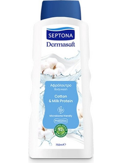 Septona Dermasoft Cotton & Milk Protein Αφρόλουτρο σε Gel 750ml