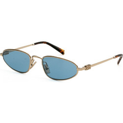 Miu Miu MUA52S ZVN60O Ανδρικά Γυαλιά Ηλίου Πολυγωνικά Μεταλλικά Χρυσά με Μπλε Φακό