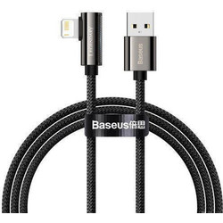 Baseus CALCS-01 Angle 90° Braided USB-A to Lightning Cable 1m Black 6953156207516