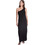 Collectiva Noir Estella Maxi Καλοκαιρινό Καθημερινό Φόρεμα Μεταξωτό Μαύρο CN140C07BMB