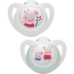 Nuk Star Peppa Pig Ανατομικές Ορθοδοντικές Πιπίλες Σιλικόνης 6-18m 2τμχ