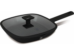 Berlinger Haus Matte Black Collection Τηγάνι Αλουμινίου Αντικολλητικό Titanium Επίστρωση με Καπάκι 28x28cm BH-8184