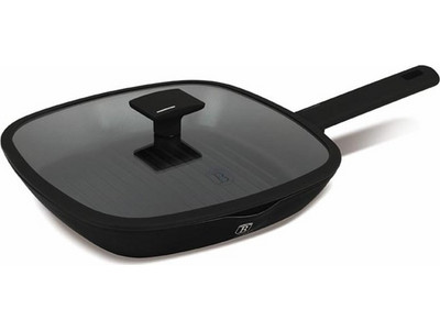 Berlinger Haus Matte Black Collection Τηγάνι Αλουμινίου Αντικολλητικό Titanium Επίστρωση με Καπάκι 28x28cm BH-8184