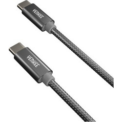 Yenkee YCU C101 SR Braided USB-C to USB-C 1m Silver C101SR