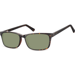 Sunoptic SG-CP150A55 Ανδρικά Γυαλιά Ηλίου Τετράγωνα Κοκάλινα Ταρταρούγα με Πράσινο Φακό
