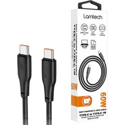 Lamtech USB-C to USB-C 60W 1m Black LAM114406