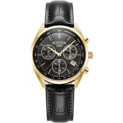 Roamer Ανδρικό Ρολόι Χρονογράφος με Μαύρο Δερμάτινο Λουράκι 993819488502