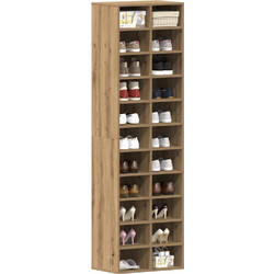 vidaXL Παπουτσοθήκη Ξύλινη Δρυς M54xΠ34xY183cm 54X34X183CM 859385