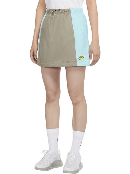 Nike Sportswear Icon Clash Μίνι Φούστα Υφασμάτινη Ψηλόμεση Τιρκουάζ Χακί CU5985-342
