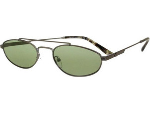 Emporio Armani EA2157 300382 Ανδρικά Γυαλιά Ηλίου Ορθογώνια Μεταλλικά Μαύρα με Πράσινο Φακό
