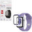Volte-Tel Πλαστική Θήκη Tempered Glass για Apple Watch 7 41mm Μωβ