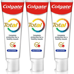 Colgate Total Active Protection Whitening Οδοντόκρεμα για Ευαίσθητα Δόντια κατά της Πλάκας 3x75ml