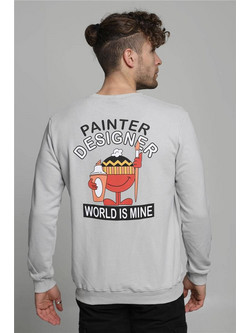 Attitude Painter Ανδρικό Φούτερ Γκρι 88016