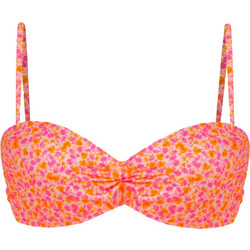 Rock Club Bikini Top Strapless με Ενίσχυση Floral Κοραλί BP-2450
