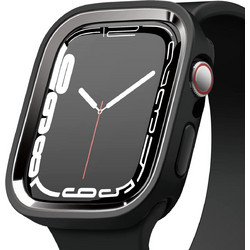 elago Duo Πλαστική Θήκη για Apple Watch 4 / 5 / 6 / 7 / 8 / 9 / SE 44 / 45mm Ανθρακί