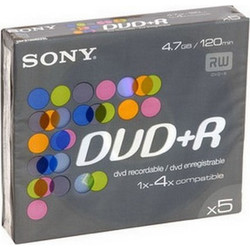 Sony Εγγράψιμα DVD+R 16x 4.7GB 5τμχ