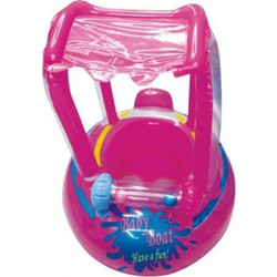 Sainteve Βρεφικό Σωσίβιο Swimtrainer 71cm με Σκίαστρο για 3+ Ετών Φούξια SY-A1047