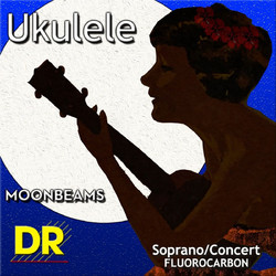 DR Strings Moonbeams Clear Σετ 4 Χορδές Ukelele Carbon 21-32" 1/4