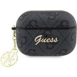 Guess 4G Charm Collection Θήκη από Δερματίνη για Apple AirPods Pro 2 Μαύρη
