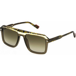 Sting ST519V-090Y Ανδρικά Γυαλιά Ηλίου Aviator Κοκάλινα Καφέ με Καφέ Degradee Φακό