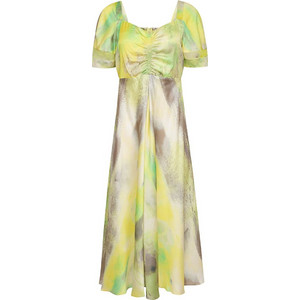 DKNY Midi Καλοκαιρινό Φόρεμα για Γάμο / Βάπτιση Κίτρινο P5BB7AQF-K4U