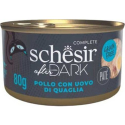 Schesir After Dark Adult Pate Grain Free with Chicken & Quail Egg 80gr