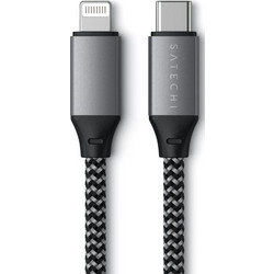 Satechi Braided USB-C to Lightning Cable 60W 0.25m Black 879961008840