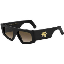 Etro 0032GS 807HA Γυναικεία Γυαλιά Ηλίου Cat Eye Κοκάλινα Μαύρα με Καφέ Φακό