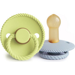 Frigg Rope Πιπίλες Καουτσούκ 6-18m Green Tea Powder Blue 2τμχ