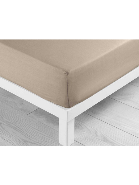 Douceur d'interieur Σεντόνι Μονό Βαμβακερό με Λάστιχο 90x190+30 Sand