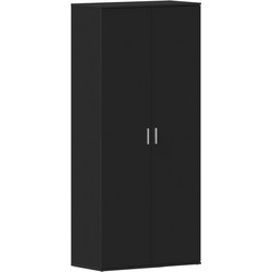 vidaXL Παπουτσοθήκη Ξύλινη Μαύρη M80xΠ39xY180cm 3333867