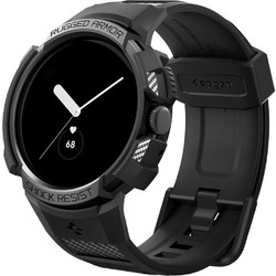 Spigen Rugged Armor Pro Θήκη Σιλικόνης με Λουράκι για Google Pixel Watch 1 / 2 41mm Μαύρη