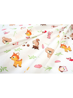 Dimcol Animals 571 Πάνα Αγκαλιάς Χασέ Λευκή 80x80cm