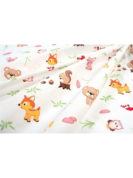 Dimcol Animals 571 Πάνα Αγκαλιάς Χασέ Λευκή 80x80cm