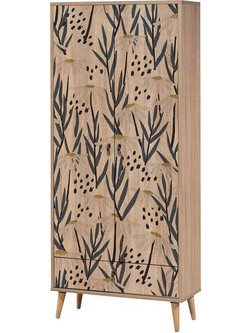 Hanah Home Δίφυλλη Ντουλάπα Ρούχων City Gardrop Daisy Πολύχρωμη 80x45x190cm 863SPH4250