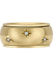 Fossil Sadie Shine Bright Γυναικείο Δαχτυλίδι Βεράκι από Ατσάλι Επιχρυσωμένο με Ζιργκόν JF04835710