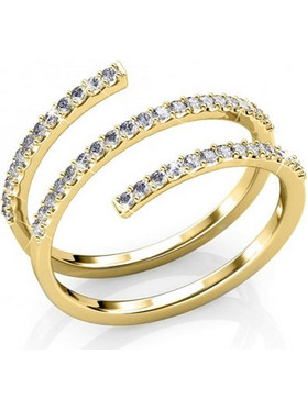 Γυναικείο Δαχτυλίδι Επιχρυσωμένο με Swarovski DR0321G52