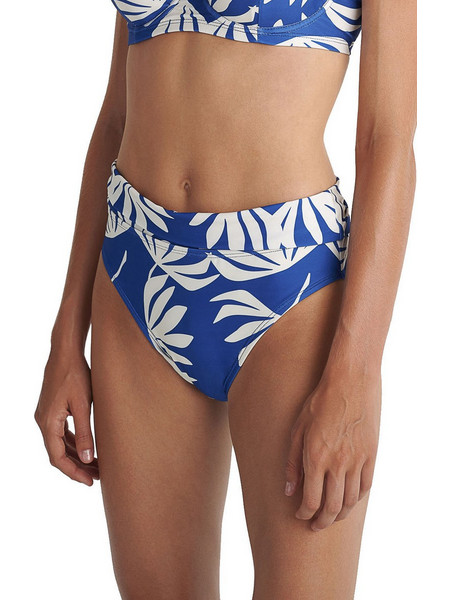 BLU4U Ψηλόμεσο Bikini Slip Floral Μπλε 25365197-14