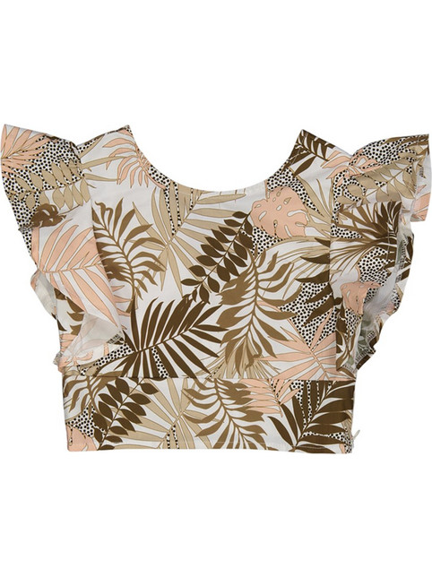 Birba Trybeyond Παιδικό Crop Top Κοντομάνικο Μπεζ 999-20498-00