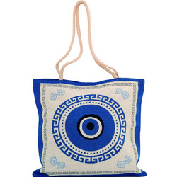 Dimeco Eye Υφασμάτινη Τσάντα Θαλάσσης Ώμου Μπλε 45x45cm