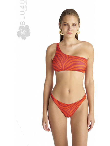 BLU4U Bikini Slip Animal Print Κόκκινο 25365383-07