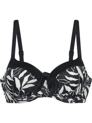 Dorina Bikini Top Floral Μαύρο Λευκό FXBK0013MI120-BK0085