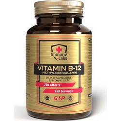 Immune Labs Vitamin B-12 Methylcobalamin 250 Ταμπλέτες