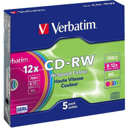 Verbatim 43167 Εγγράψιμα CD-RW 12x 700MB 5τμχ