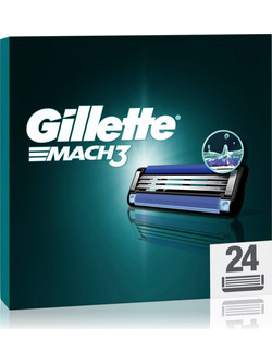 Gillette Mach3 Ανταλλακτικά Ξυραφάκια με Λιπαντική Ταινία 24τμχ