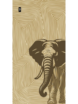 Feel & Touch Printed 04 Πετσέτα Θαλάσσης Microfiber Μπεζ 80x160cm