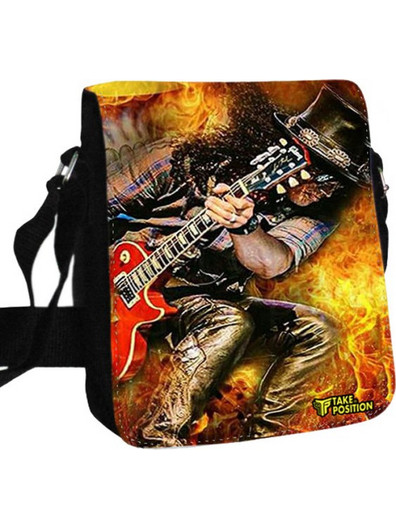 Takeposition Gun and Roses Slash solo Ανδρική Τσάντα Ώμου / Χιαστί Μαύρη 984-7581