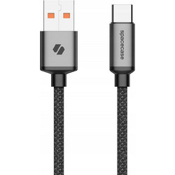 Spacecase CL03 Braided USB-A to USB-C 1m Black 5905719109189